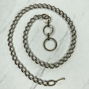 Gold Silver Tone Hoop Charm Chain Link Belt XS/Small (XS/S) ✨